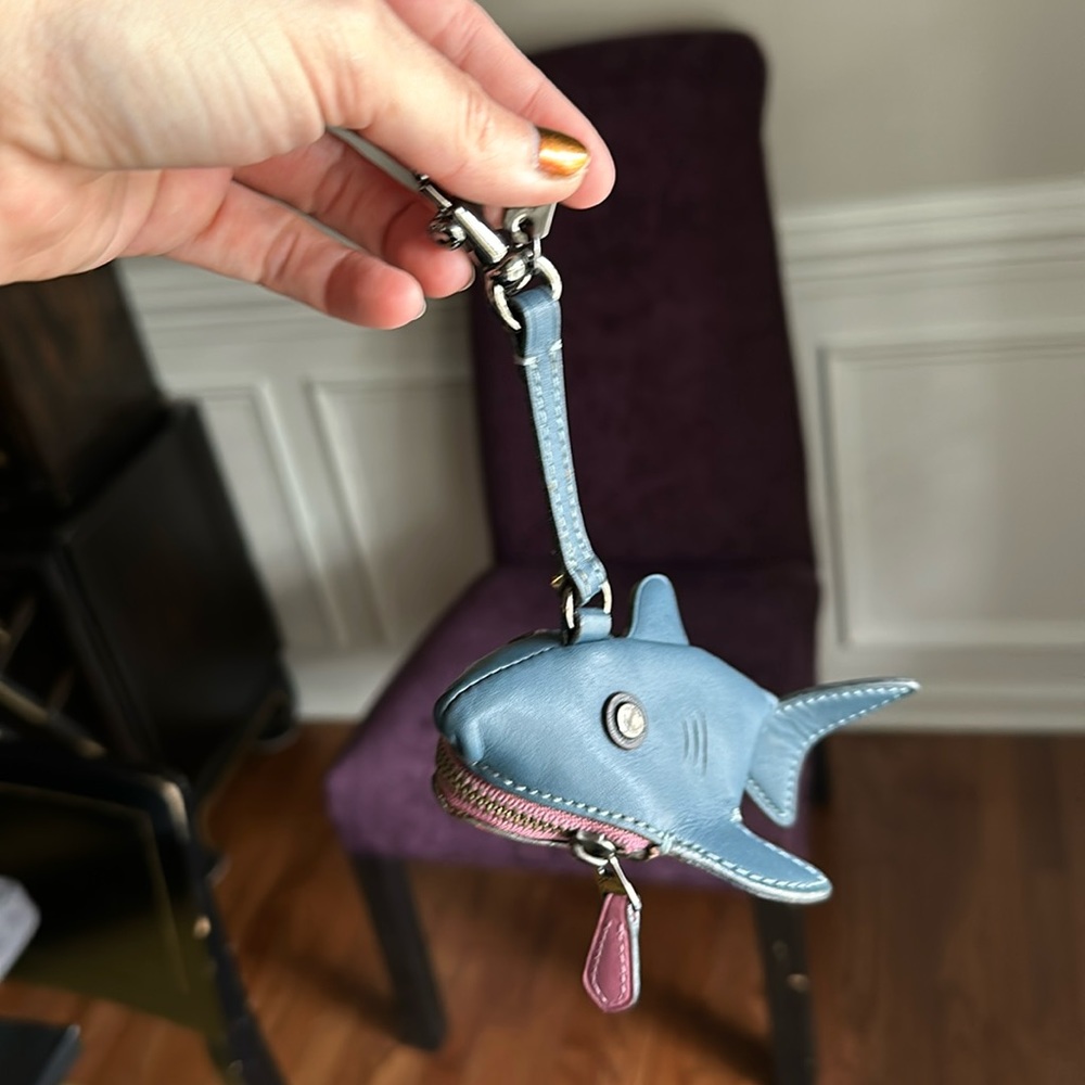 Coach shark zipper purse